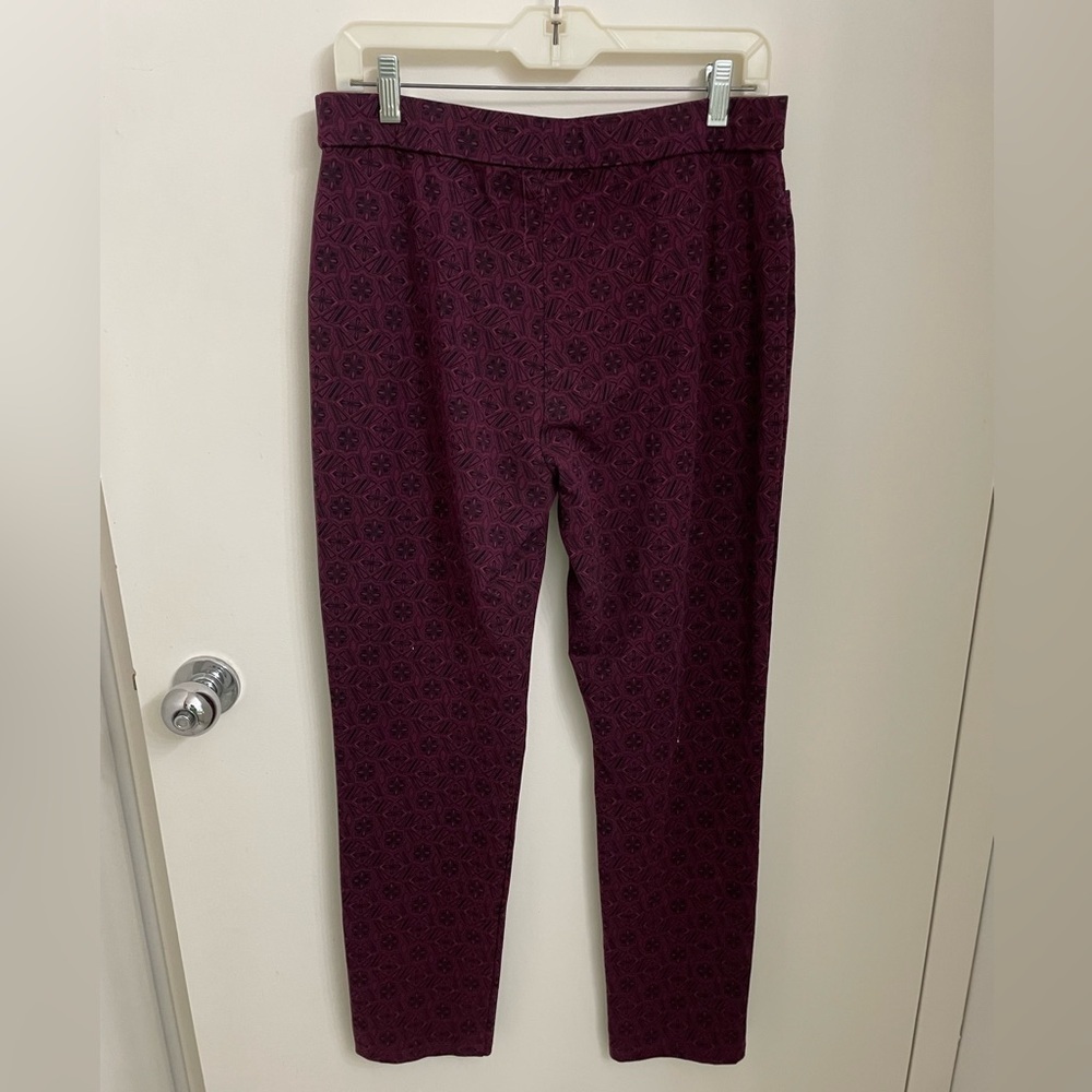 Printed slim leg stretch pants - Picture 8 of 10